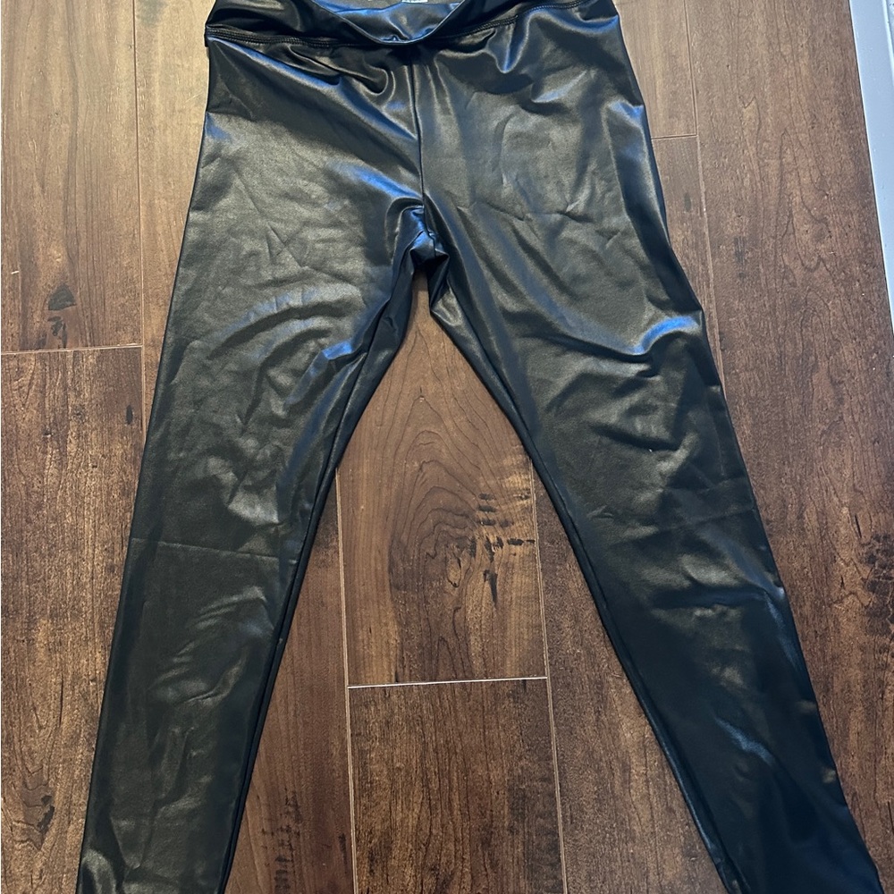 Black Faux Leather Leggings